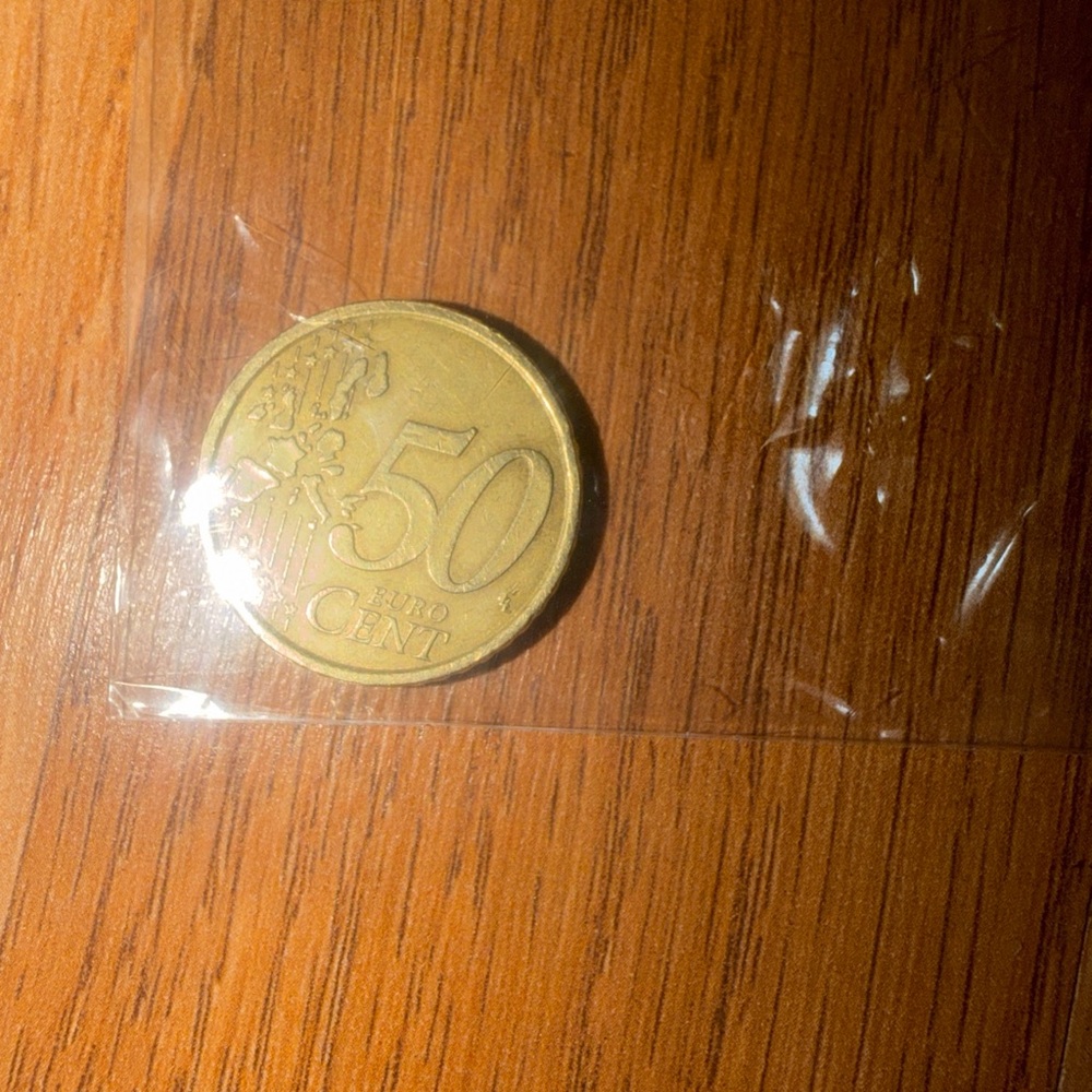 2002 Rare Italy 50 Cent Euro Coin